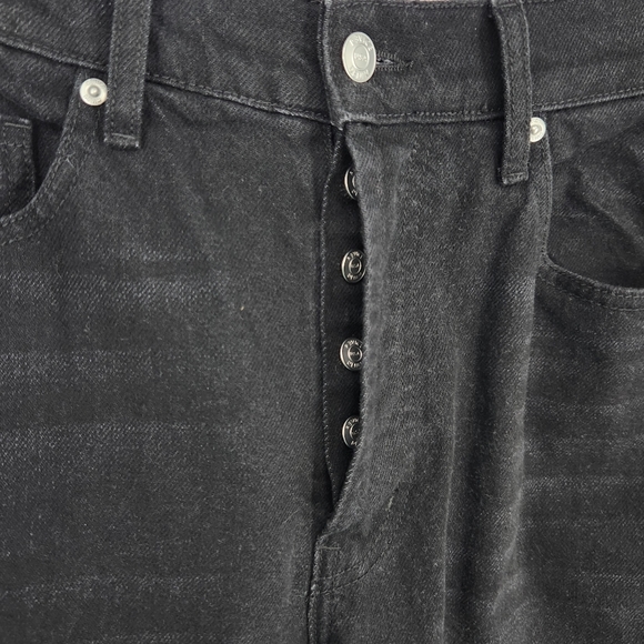 REVICE Ex-Boyfriend Ripped High Waisted Straight Leg Jean Black SZ 24 NWT - Picture 4 of 14